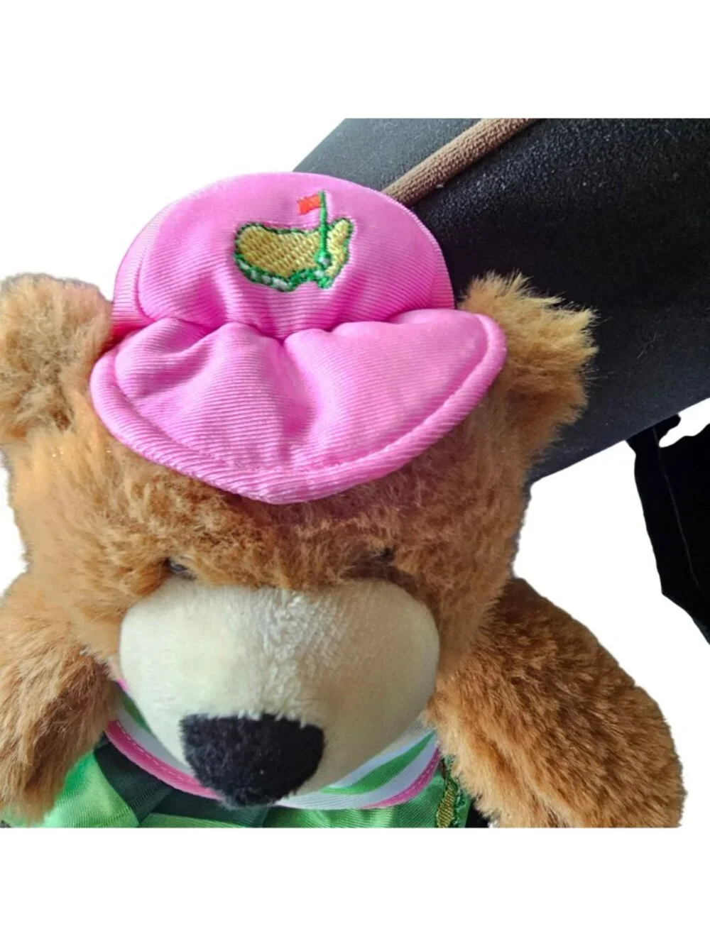 2025 Masters Golf Commemorative Bear With Pink Hat & Green Outfit - Plush 10